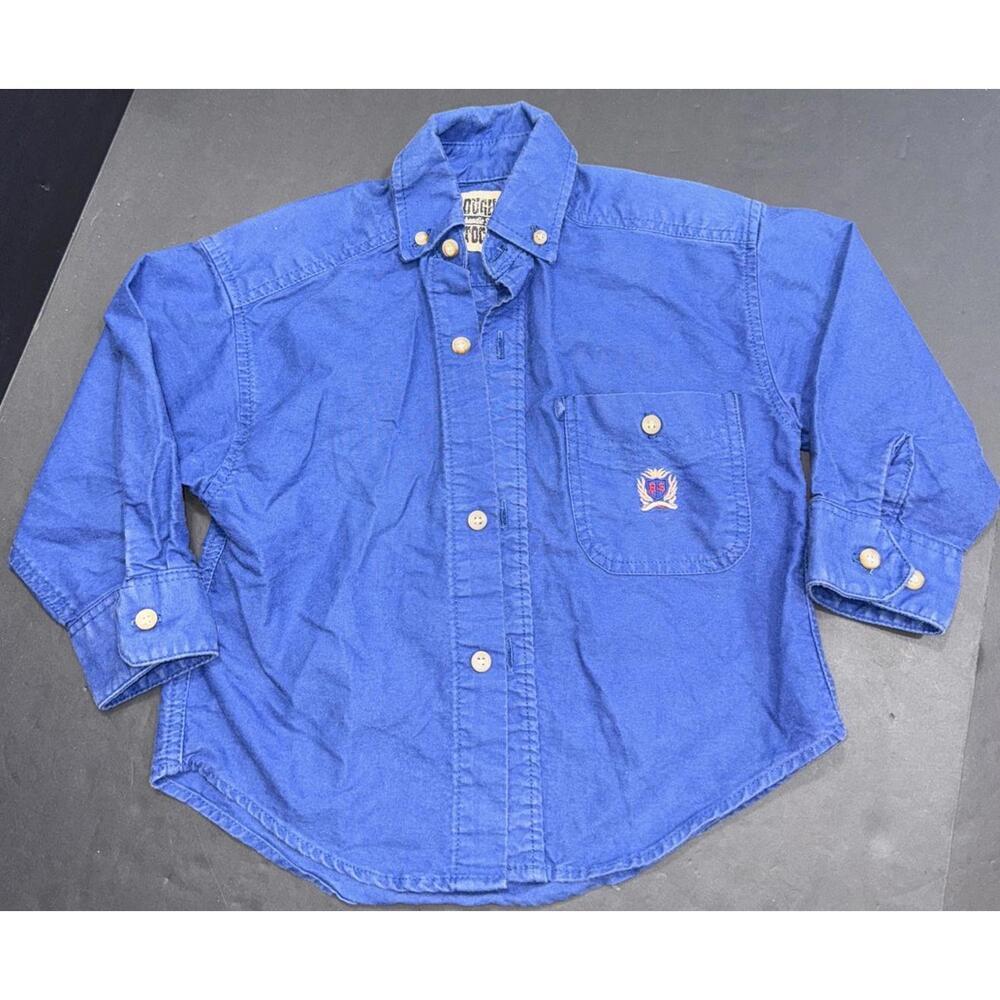 Panhandle Slim Rough‎ Stock Blue Western Equestrian Chore Shacket VTG Style Y XS
